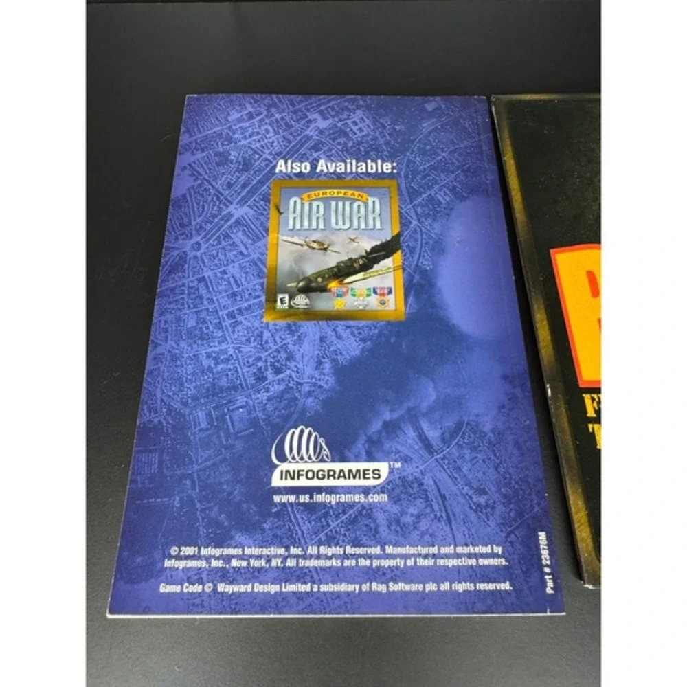 B-17 Flying Fortress The Mighty 8th PC Game‎ Manuals / Books Infogrames 2001